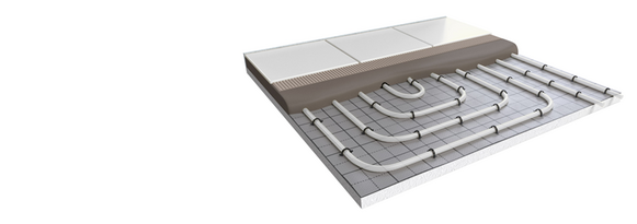 Vloerverwarming op Tacker-platen